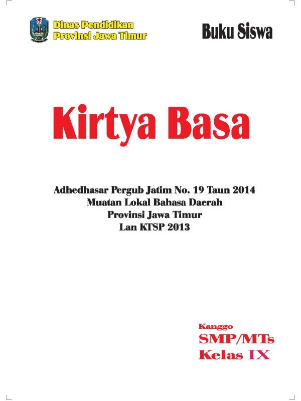 Buku Bahasa Jawa Kirtya Basa 9